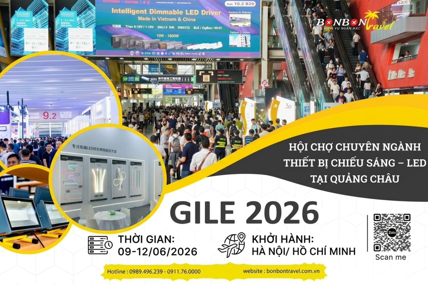 Tour Thiết bị chiếu sáng & Led Quảng Châu - Gile 2026